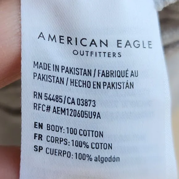 American Eagle Outfitters Striped Hooded Pullover Sweatshirt Size Large - Picture 7 of 13